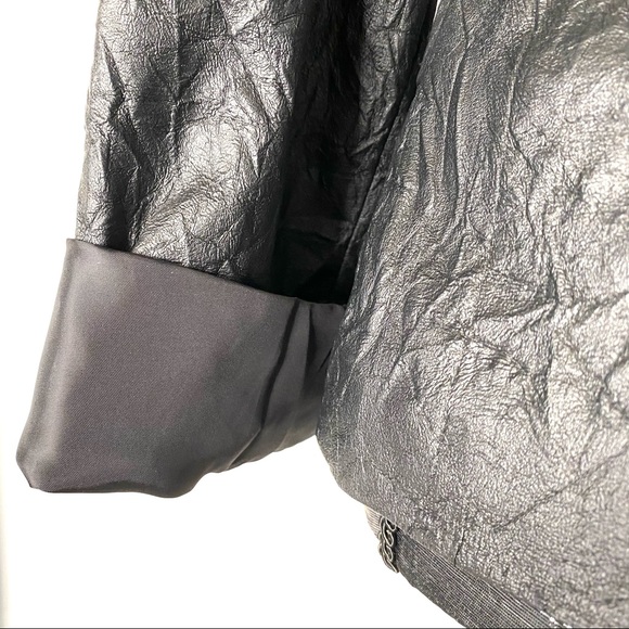 Textured Ruffle Front Coat - Picture 11 of 13